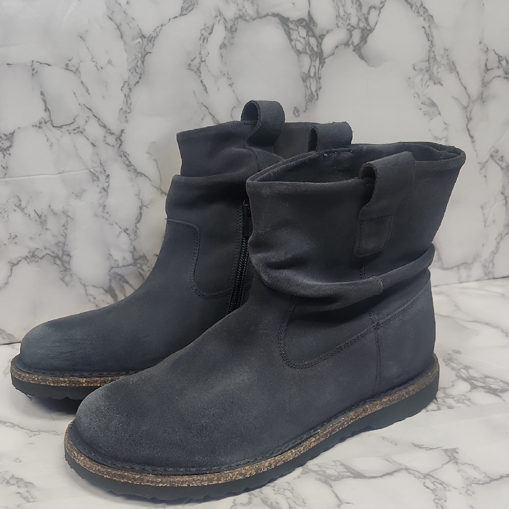 Birkenstock Dark Gray Suede Ankle Boots